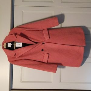 Gianni Bini Coral Pink Wool Blend Pea Coat